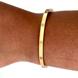 Gold Screw Small Model Bracelet